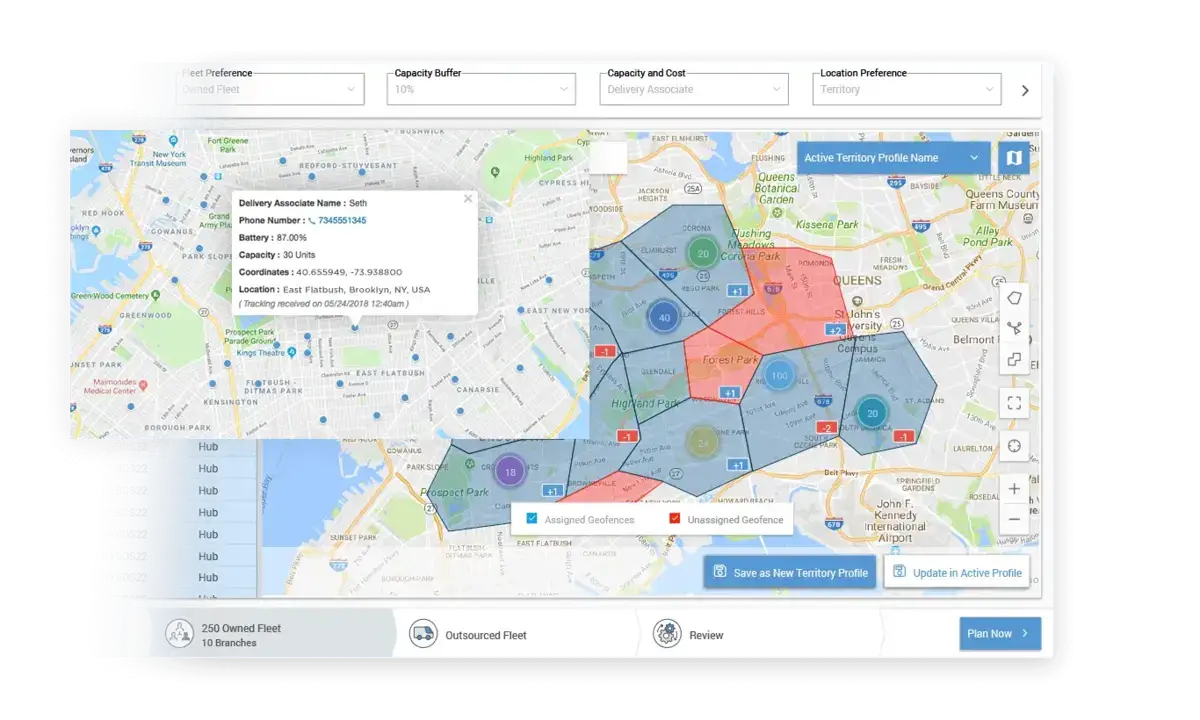 DA details in delivery planning software DA details in delivery planning software