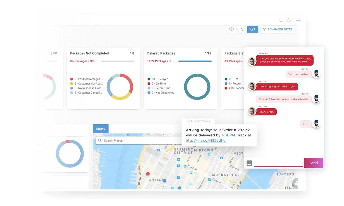 Order updates using delivery tracking software Order updates using delivery tracking software