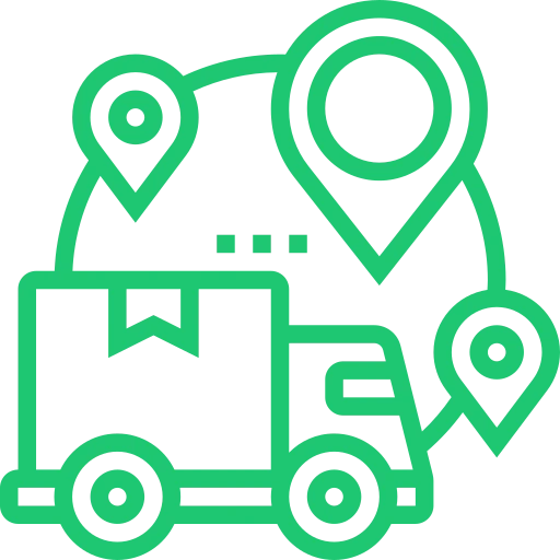 Logistics management and operations icon