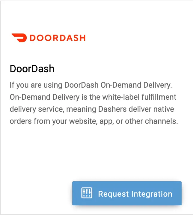 DoorDash integration infographic