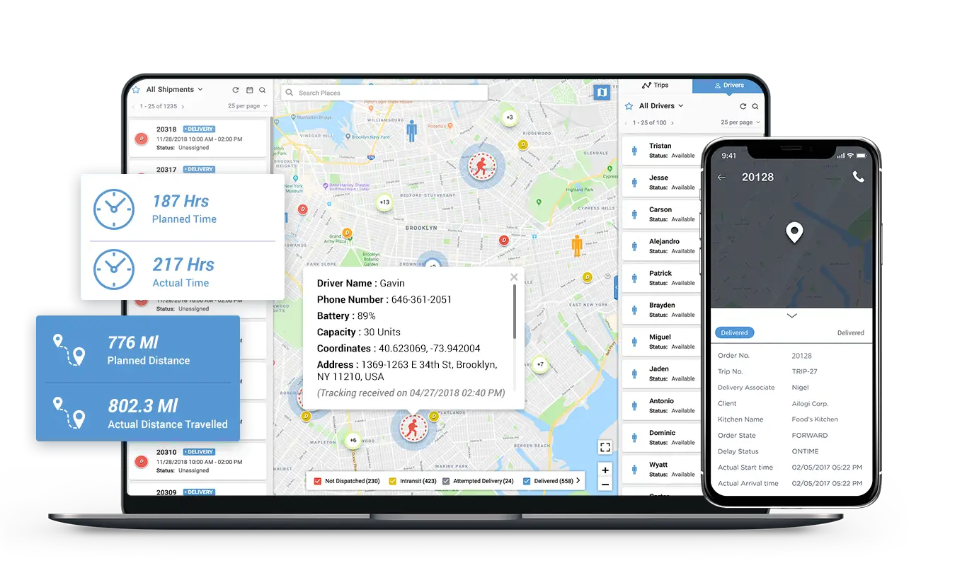 Live Tracking of On-Demand Delivery Movement