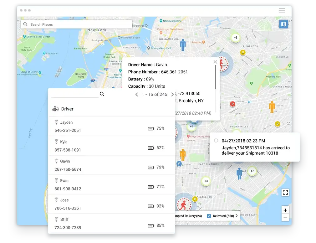 Track Delivery Movement in Real-time Track Delivery Movement in Real-time